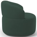 Ver imagem 5 de Poltrona Giratória Orgânica para Sala de Estar Living Helena L02 Suede Verde Musgo - Lyam Decor