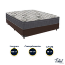 Ver imagem 3 de Cama Box Casal Marrom e Colchão Airtech 100 D33 Ortobom