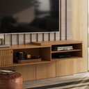 Ver imagem 4 de Painel Tv 75 Pol 207cm Bancada Suspensa para Sala Elvano Fendi/naturale M20 - D’Rossi