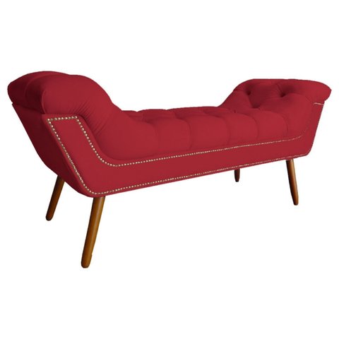 Recamier Sofá Divã Namoradeira Sienna 140cm Casal Suede
