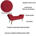 Ver imagem 3 de Recamier Sofá Divã Namoradeira Sienna 140cm Casal Suede