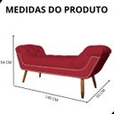Ver imagem 6 de Recamier Sofá Divã Namoradeira Sienna 140cm Casal Suede