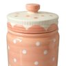 Porta Mantimentos Porcelana Ornamental Pois 19,5xØ11cm Rosa - 3