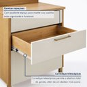 Ver imagem 5 de Balcão para Cozinha 1 Porta 3 Gavetas 80cm em MDF Nobre Bege/Cinamomo/Off White