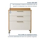 Ver mais imagens de Balcão para Cozinha 1 Porta 3 Gavetas 80cm em MDF Nobre Bege/Cinamomo/Off White