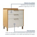 Ver imagem 4 de Balcão para Cozinha 1 Porta 3 Gavetas 80cm em MDF Nobre Bege/Cinamomo/Off White