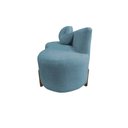 Ver imagem 5 de Namoradeira Sofá Feijão Lounge 120cm Orgânica Linho Azul