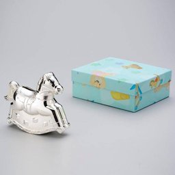 Cofre De Zinco Prateado Cavalinho Baby Prestige - 3