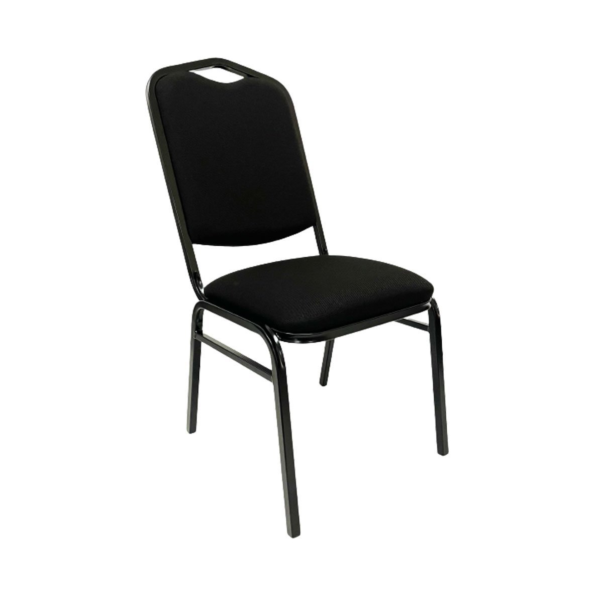 Cadeira para Hotel Auditório Igreja Restaurante Eventos com Reforço Empilhável cor Preta Poltronas d