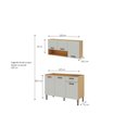 Ver imagem 2 de Cozinha Compacta com Tampo Freijó/white Laca