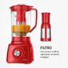 Liquidificador Turbo Power Mondial Vermelho 550w, 110v 2,2 Litros L-99 20 - 3