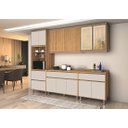 Ver imagem 2 de Cozinha Agata 05 Peças Ripado Freijó/Off White – Vitamov