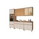 Ver imagem 1 de Cozinha Agata 05 Peças Ripado Freijó/Off White – Vitamov