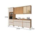 Ver imagem 6 de Cozinha Agata 05 Peças Ripado Freijó/Off White – Vitamov