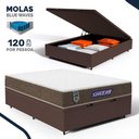 Ver imagem 3 de Cama Box Baú + Colchão Gazin de Molas Ensacadas One Face Air Light Casal 138 cm