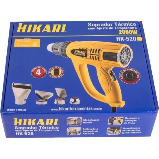 Soprador Térmico 220v 1000w e 2000w Hk-520 Hikari - 3