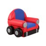 Sofá Infantil Car com Rodízio Vermelho/Azul - Stay Puff - 1