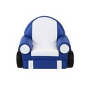 Ver imagem 2 de Sofá Infantil Car Baby com Rodízio Azul/Branco - Stay Puff