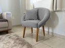 Ver imagem 4 de Poltrona Decorativa Simples para Recepção Reforçada para Sala de Espera Estilo Moderna Moblan Decor: