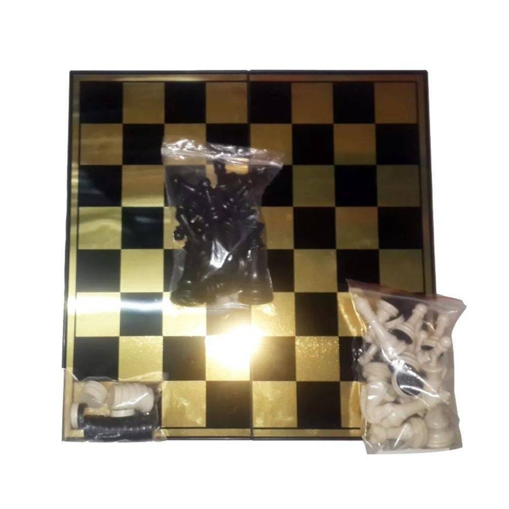 Jogo de tabuleiro magnetico 5 em 1 xadrez dama ludo 2 poket chess set