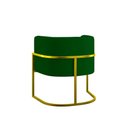 Ver imagem 2 de Poltrona Cadeira Decorativa Lua Base de Ferro Gold Verde