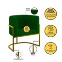 Ver imagem 5 de Poltrona Cadeira Decorativa Lua Base de Ferro Gold Verde