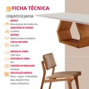 Ver imagem 6 de Sala de Jantar Mesa Ane 220cm Tampo Laqueado com Vidro Canto Moeda e 8 Cadeiras Eva