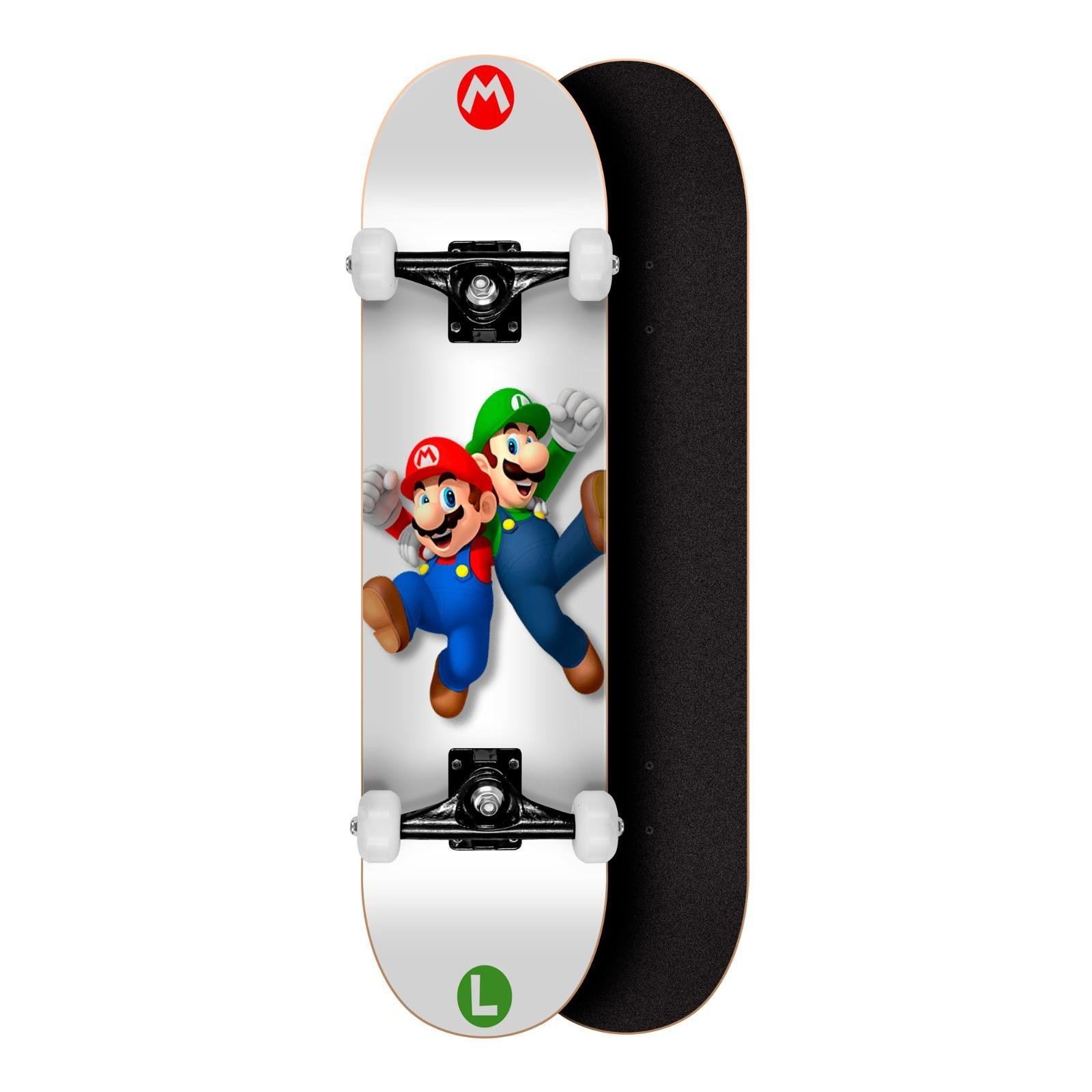 Skate Montado Mario e Luigi Completo Profissional 8.0 Varios