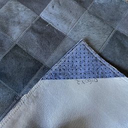 Tapete de couro cinza tingido 0,60x2,00 sem bordas pç 10x10 - 3