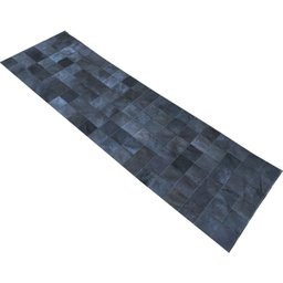 Tapete de couro cinza tingido 0,60x2,00 sem bordas pç 10x10 - 2