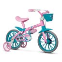 Ver imagem 1 de Bicicleta Infantil Aro 12 com Cestinha, Rodinhas e Garrafinha / Nathor Charm