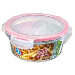 Pote de Vidro Redondo com Divisória e Trava 800 ml Sanremo SR79 - 1