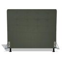 Ver imagem 1 de Cabeceira Estofada Pérola 140cm Cama Box Casal Suede Cinza
