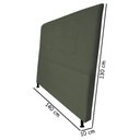 Ver imagem 2 de Cabeceira Estofada Pérola 140cm Cama Box Casal Suede Cinza