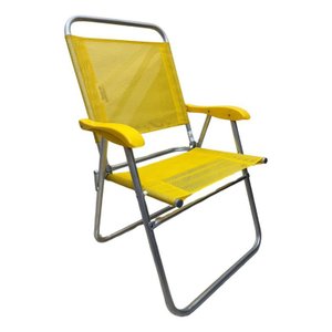 Cadeira de Praia Alta Sanete Encosto Alto Aluminio Ronchetti