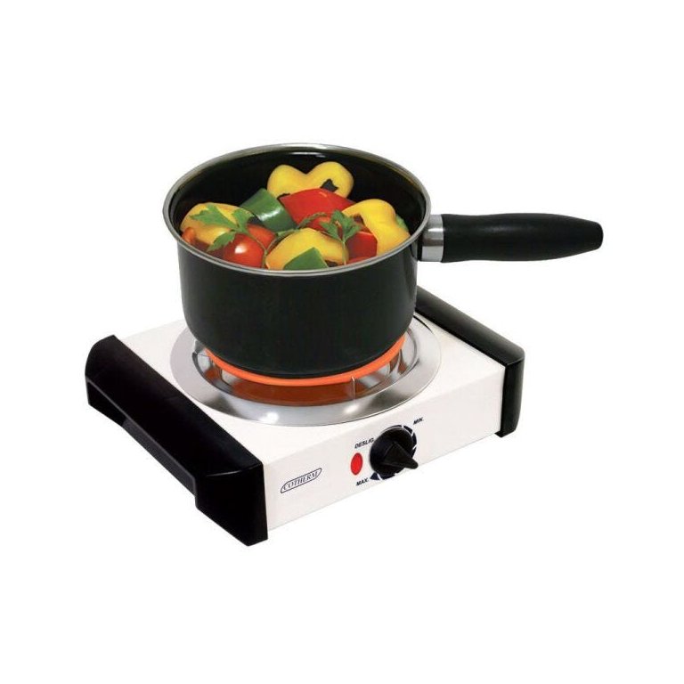 Fogão Elétrico Portátil de Mesa 1 Boca 1000W Branco 220V Resistência Blindada Cotherm 2192 Feb-