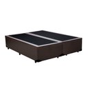 Ver imagem 1 de Cama Box Blindado Queen Bipartido Loja Xerife Sintético Marrom 40x158x198