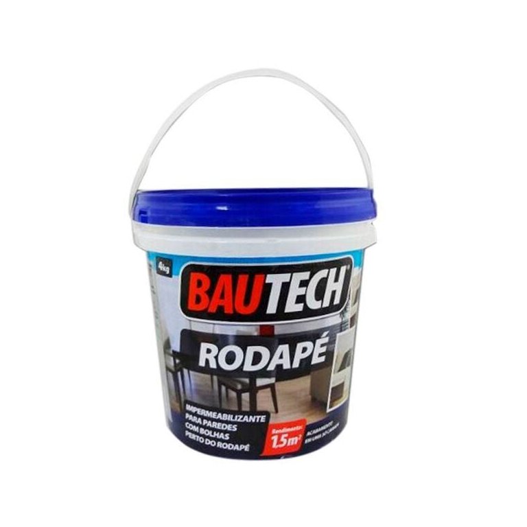 Argamassa Impermeabilizante para Rodapés Branca Bautech 4kg