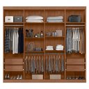 Ver imagem 5 de Guarda Roupa Casal 239cm 8 Portas 4 Gavetas Vortex Jatobá S01 - Mpozenato
