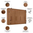 Ver imagem 3 de Guarda Roupa Casal 239cm 8 Portas 4 Gavetas Vortex Jatobá S01 - Mpozenato
