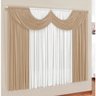 Cortina de Janela em Malha Com Bando 300x250 Dispensa Passar - Bege - 1