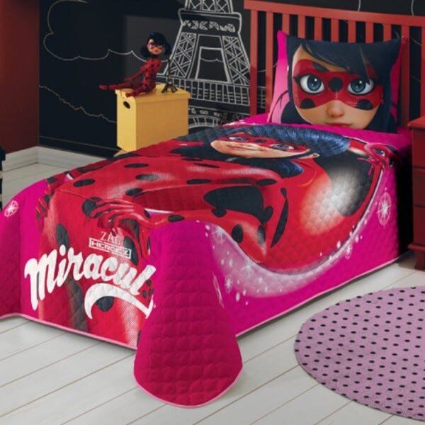 Jogo de Cama Miraculous: As Aventuras de Ladybug 2 PEÇAS, Lepper