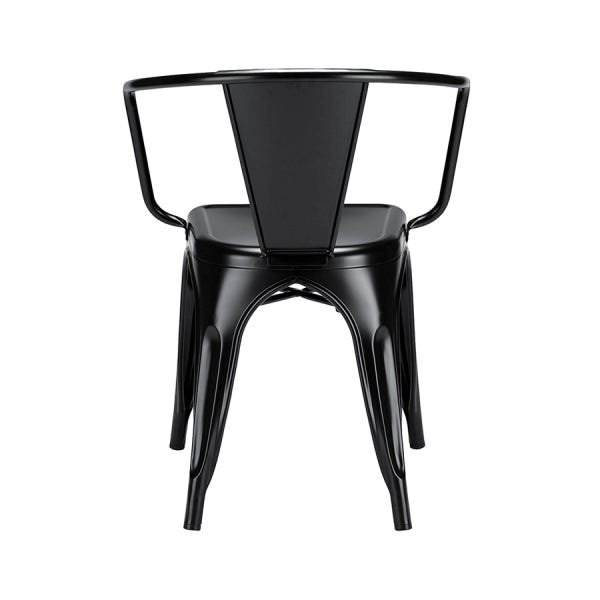 Cadeira Iron Tolix com Braços - Industrial - Aço - Vintage - Preto - 3