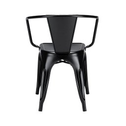 Cadeira Iron Tolix com Braços - Industrial - Aço - Vintage - Preto - 3