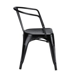 Cadeira Iron Tolix com Braços - Industrial - Aço - Vintage - Preto - 2