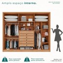 Ver imagem 4 de Guarda-Roupa 6 Portas 6 Gavetas Anápolis Plus Ripado 100% MDF Laranja/Cinamomo/Off-White