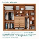 Ver imagem 5 de Guarda-Roupa 6 Portas 6 Gavetas Anápolis Plus Ripado 100% MDF Laranja/Cinamomo/Off-White