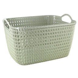 Cesto Organizador Multiuso Grande com Tampa e Alça para o Carregamento Textura Rattan Jacki Design V - 4 Cesto Organizador Multiuso Grande com Tampa e Alça para o Carregamento Textura Rattan Jacki Design V - 4