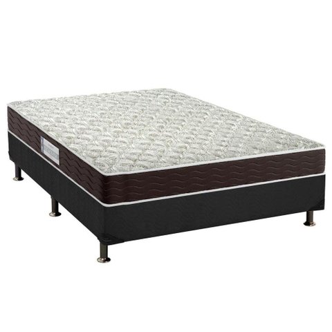 Cama Box Casal: Colchão Espuma Probel D33 Advanced + Base CRC Suede Black(138x188)
