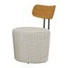 Poltrona Decorativa 54cm Inter Linho Off White com Bege - Sallar Home - 7